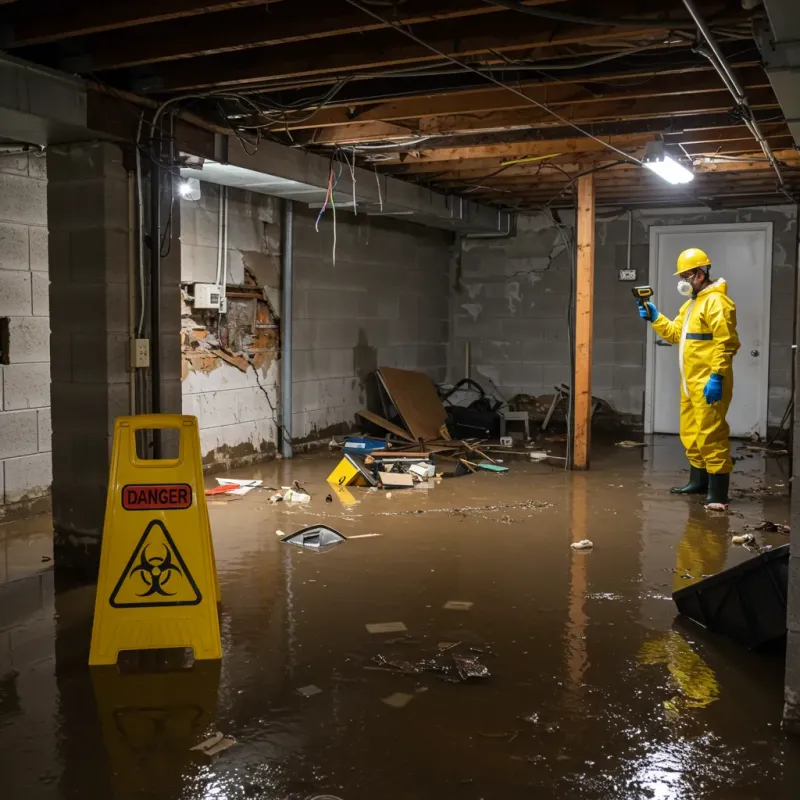 Flooded Basement Electrical Hazard in Deer Isle, ME Property